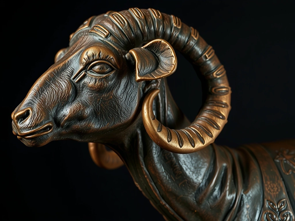 Zarys barana w metalu